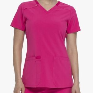 Dickie's Women's Pink V-Neck Scrub Top